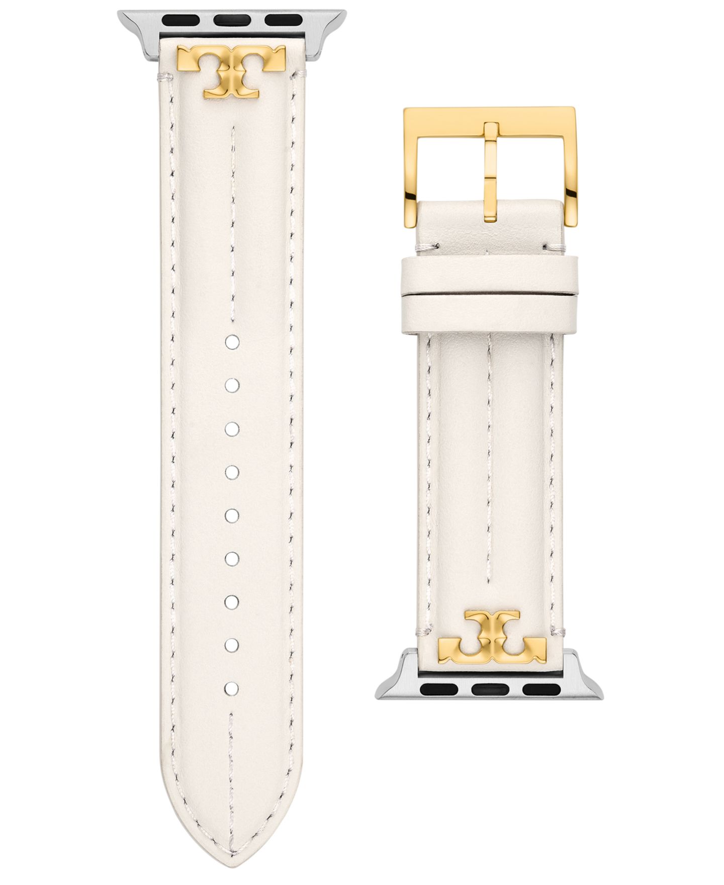 Ремешок Tory Burch кожаный Ivory для Apple Watch 38-45mm — фото 5