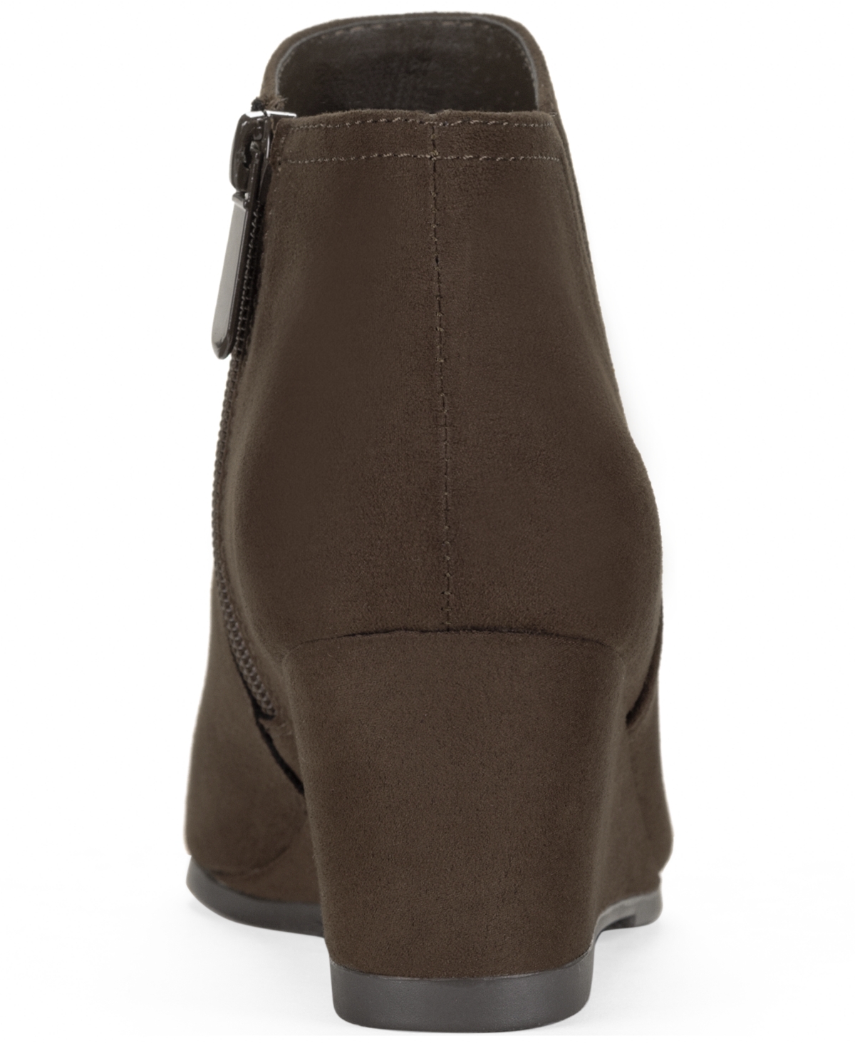 Style & Co Women's Poppyy Wedge Heel Booties, Macy's Exclusive In Brown