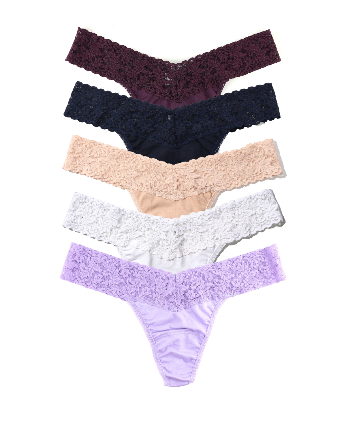 Hanky Panky Women's Low Rise 5 Pack Thong Underwear In Multi
