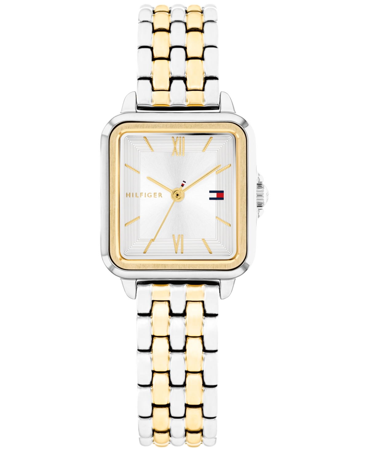 Tommy Hilfiger Women's Quartz Two Tone Stainless Steel Bracelet Watch, 22.5mm In Gold