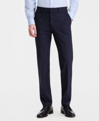 Men's Slim-Fit Wool Suit Pants