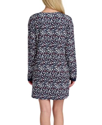 Women's Long Sleeve Henley Sleepshirt