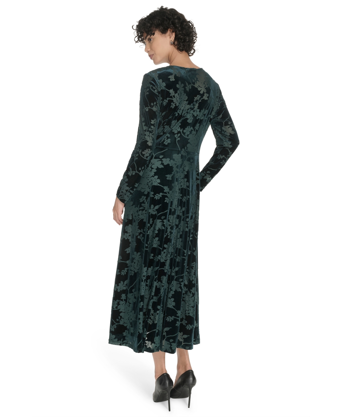 Tommy Hilfiger Women's Keyhole Printed Midi Dress In Green