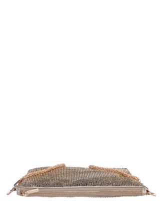 Crystal Embellished Zipper Hobo Bag