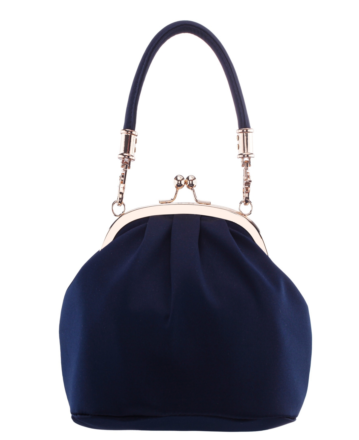 Nina Vintage Style Crystal Ornament Frame Clutch In Blue