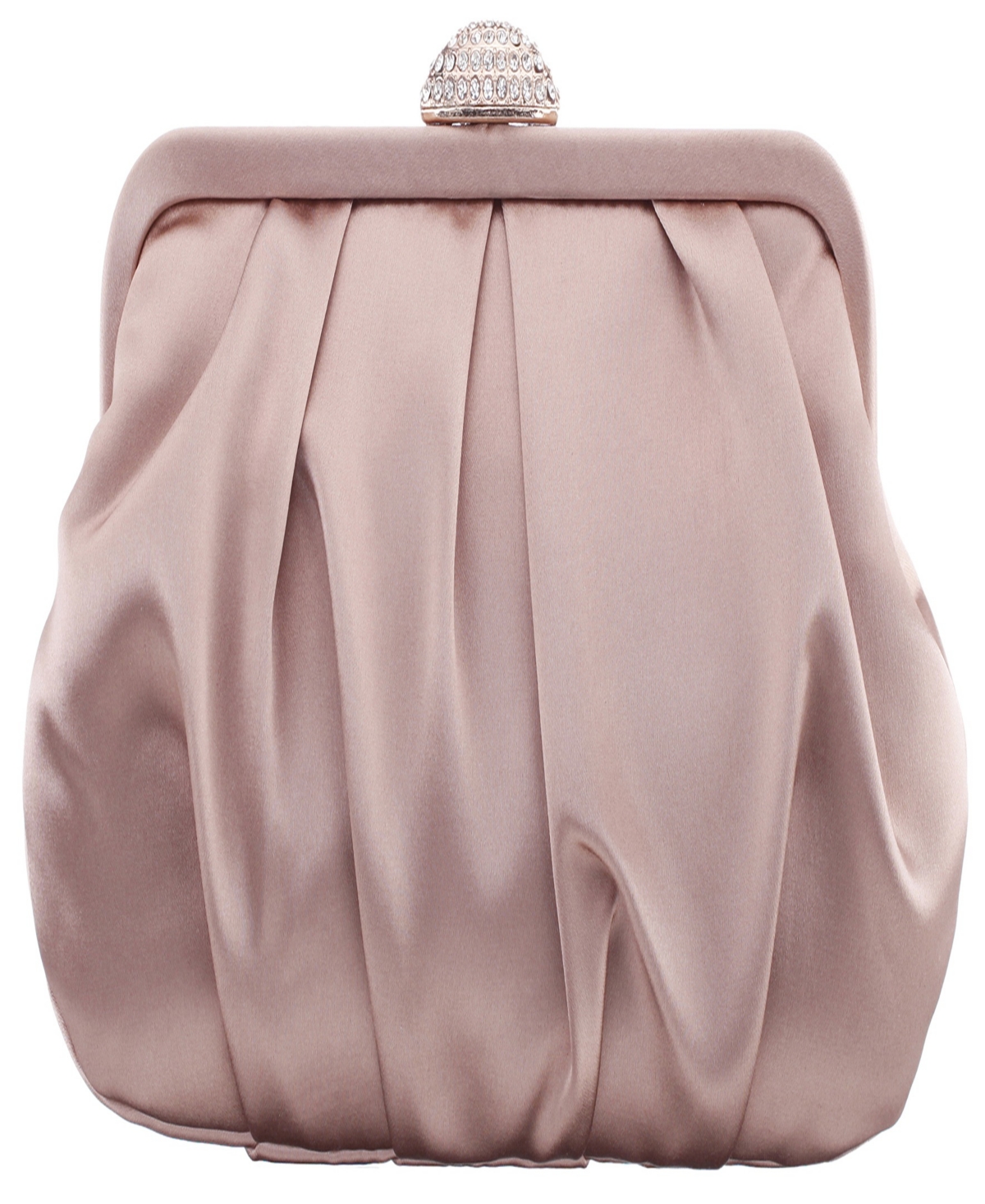 Nina Classic Lift Lock Satin Clutch In Pink
