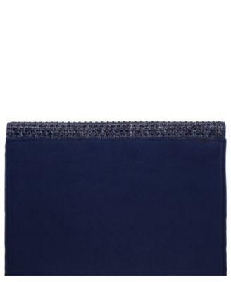 Crystal Embellished Flap Slim Magnetic Snap Clutch