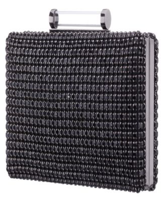 Mini Crystal Encrusted Minaudiere Lift Lock Clutch