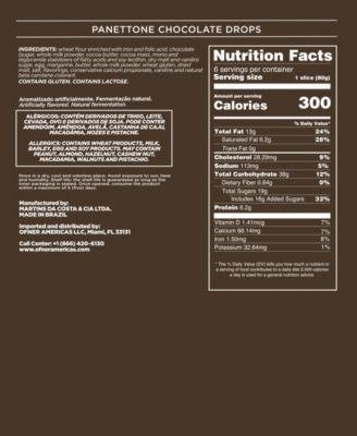 Chocolate Drops Panettone, 17.64 oz