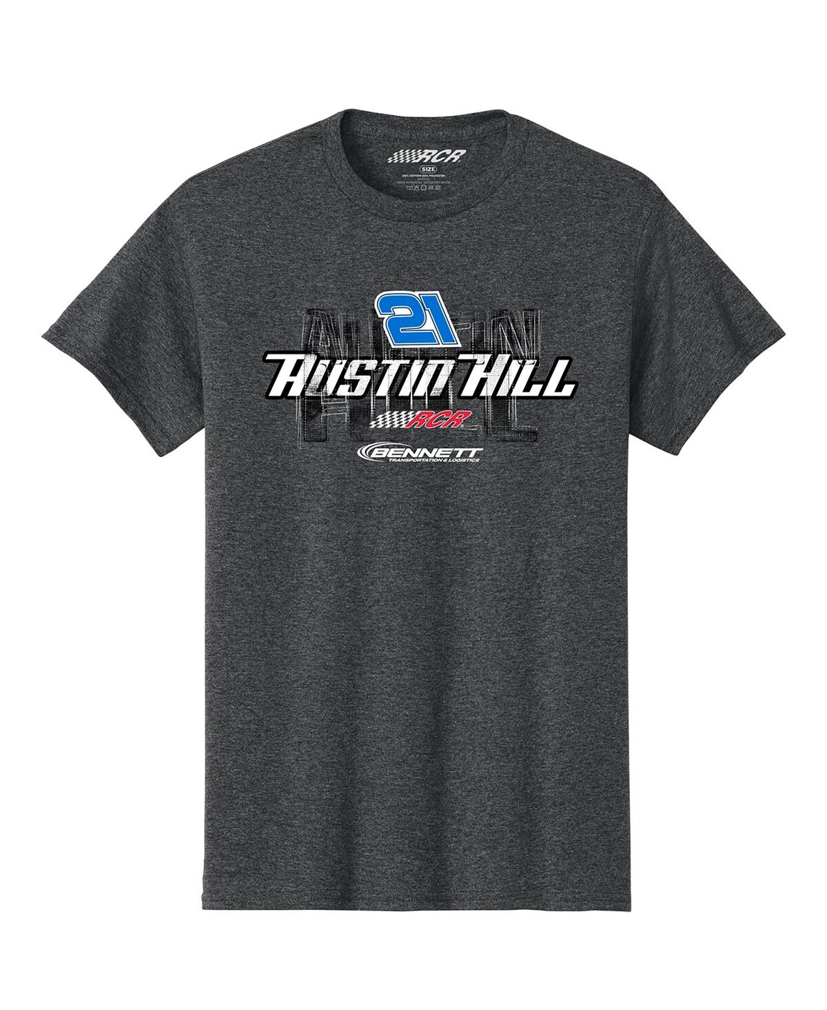 Richard Childress Racing Team Collection Men's Heather Charcoal Austin Hill Bennett Car T-shirt In Gray