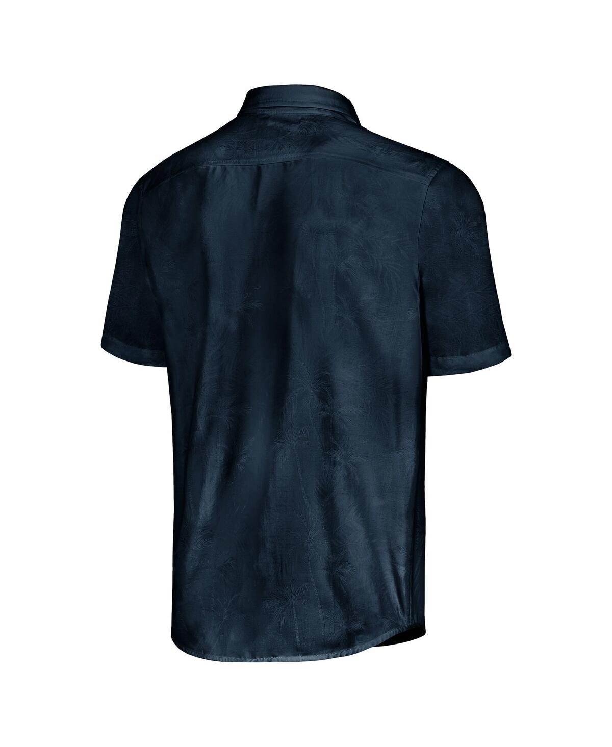 Tommy Bahama Men's Navy Ross Chastain Sport Coconut Point Palm Vista Islandzone Button-up Camp Shirt In Blue