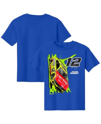Team Penske - Big Boys and Girls Royal Ryan Blaney Car T-Shirt