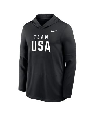 Men's Black Lightweight Dri-FIT Long Sleeve Hoodie T-Shirt