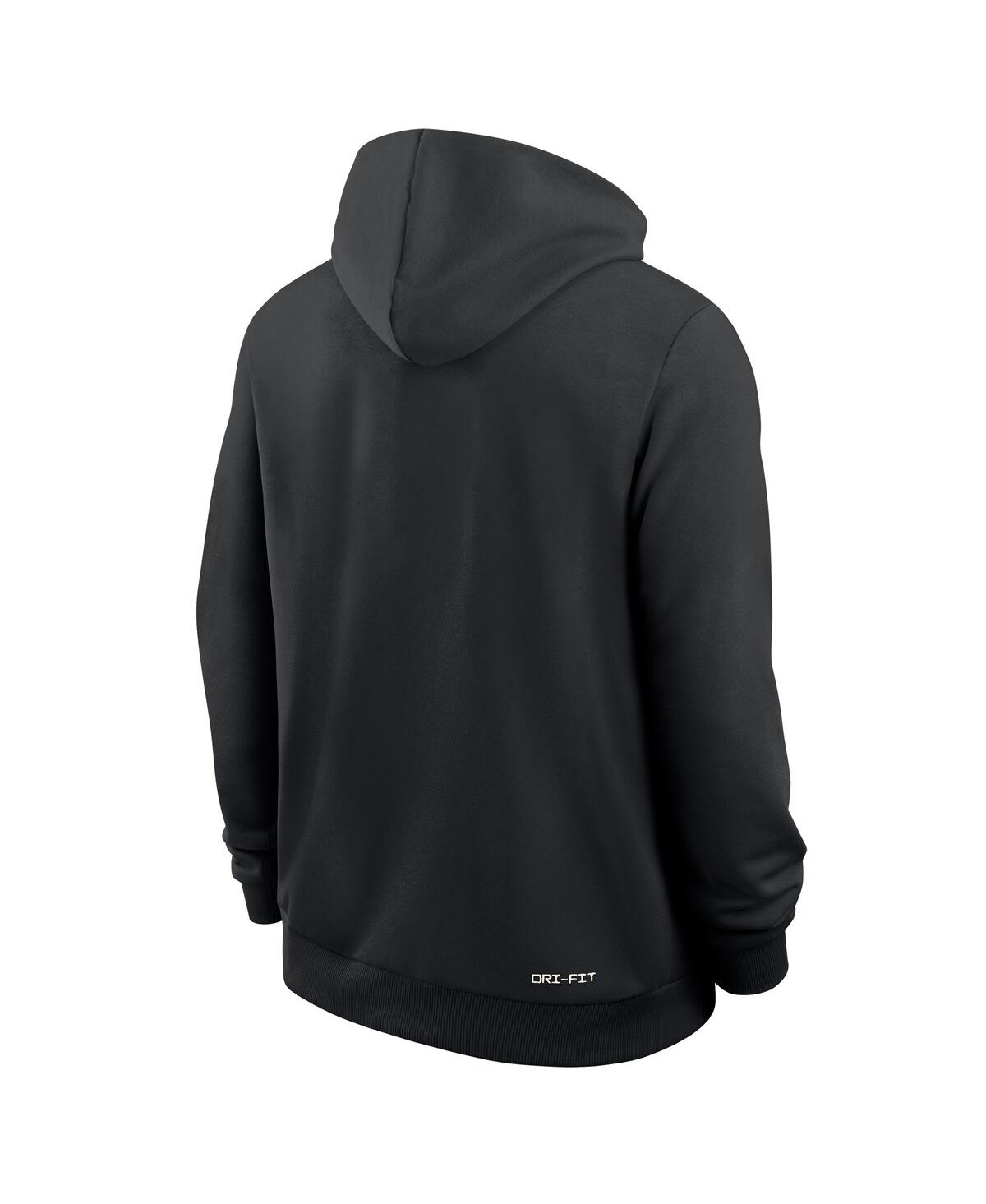 Nike Men's Black Lightweight Dri-fit Long Sleeve Hoodie T-shirt In Black