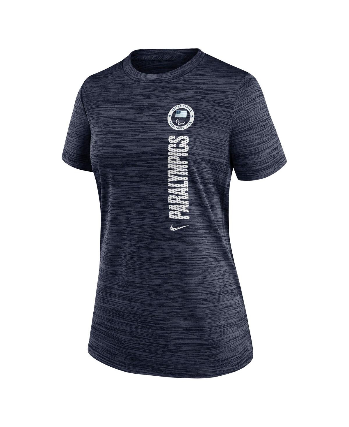 Nike Women's Navy U.s. Paralympics Velocity Performance T-shirt In Blue