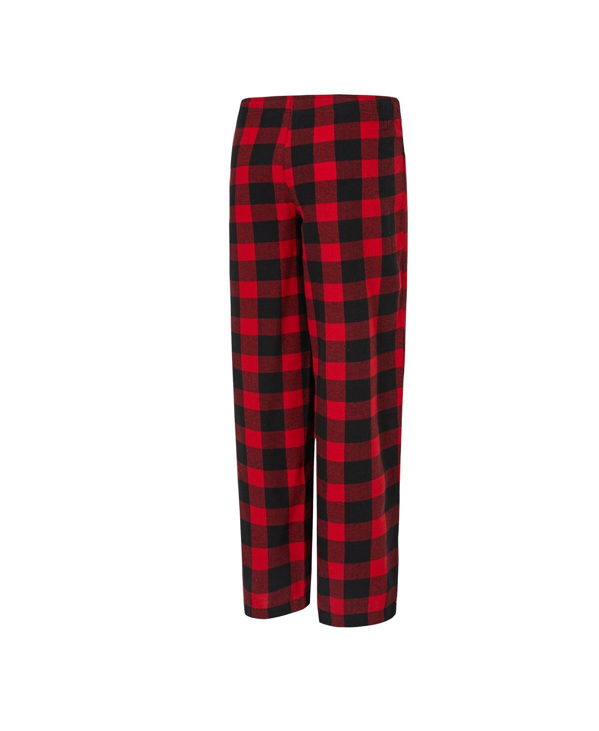 Concepts Sport Women'sâ 2-piece Red/black Kansas City Chiefs Avondale T-shirt And Flannel Pants Sleep Set In Multi