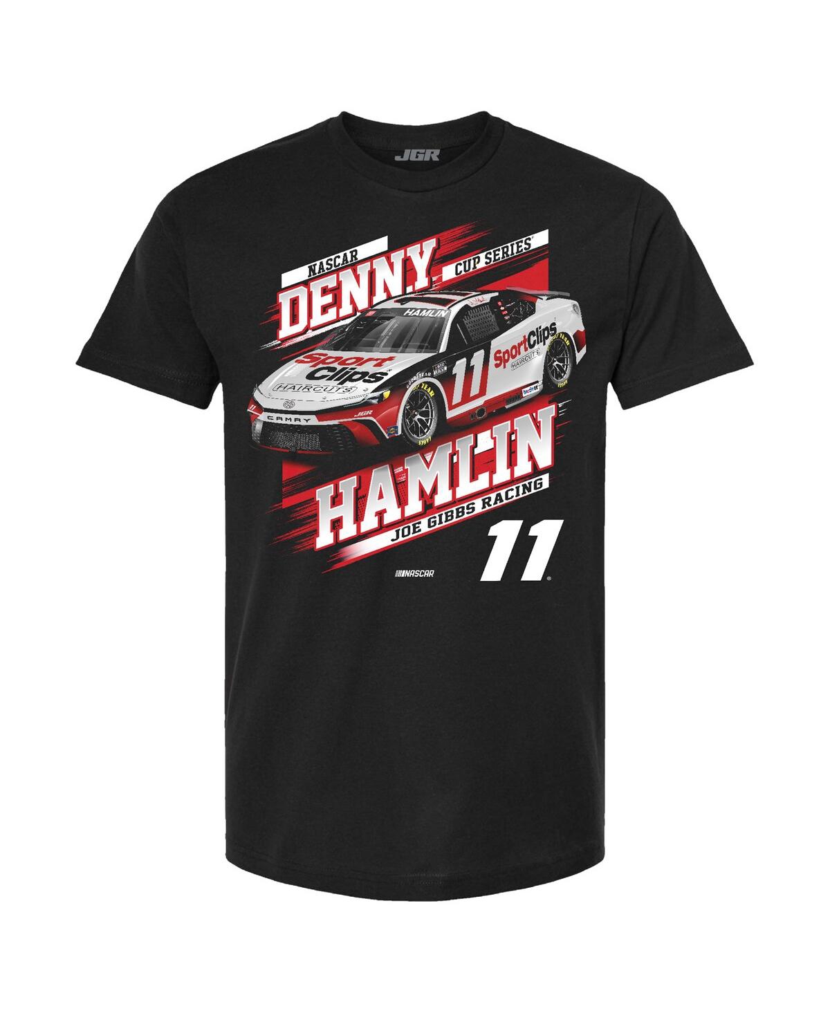 Joe Gibbs Racing Team Collection Black Denny Hamlin Car T-shirt In Black