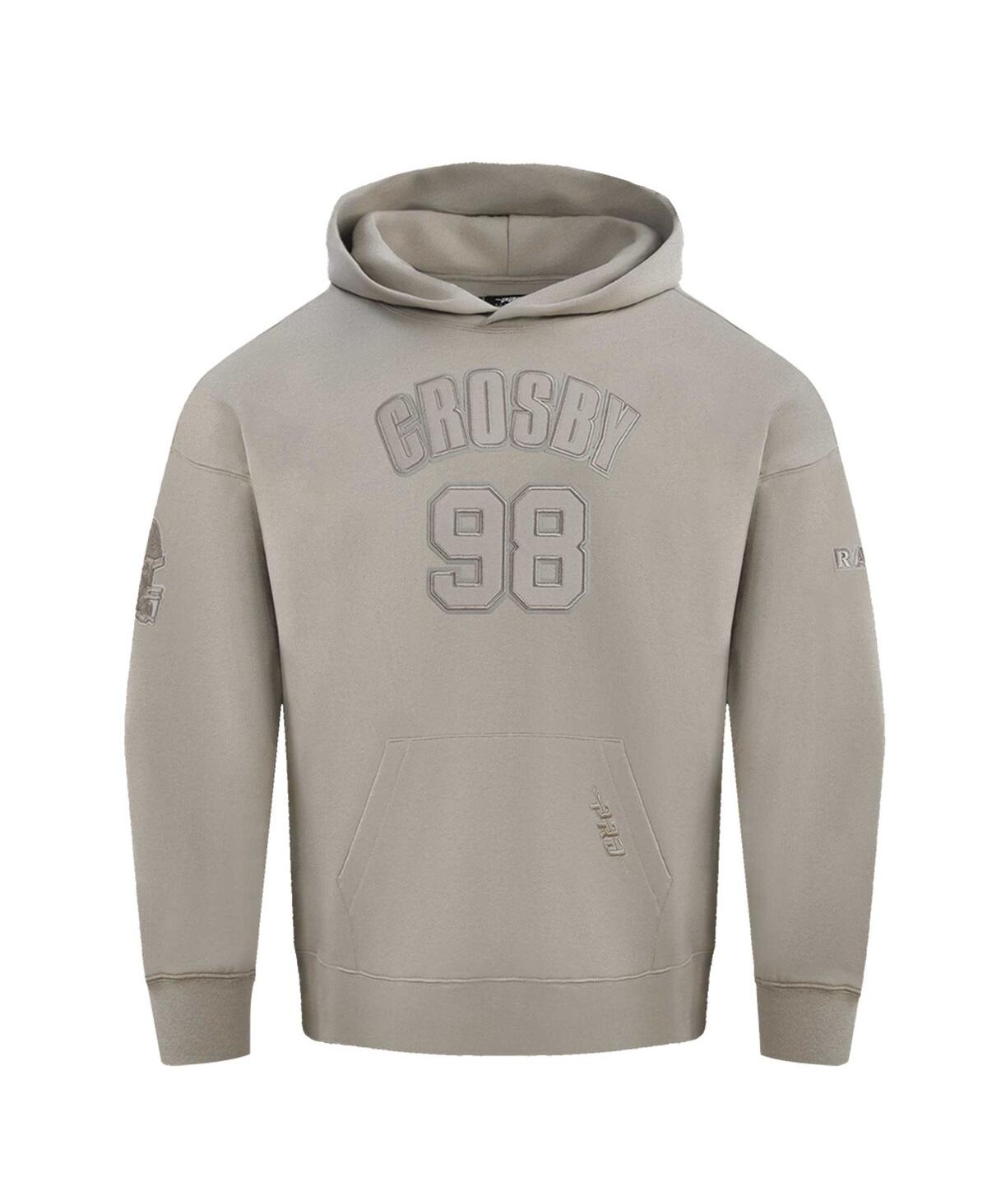 Pro Standard Men's Maxx Crosby Tan Las Vegas Raiders Player Name Number Pullover Hoodie In Silver