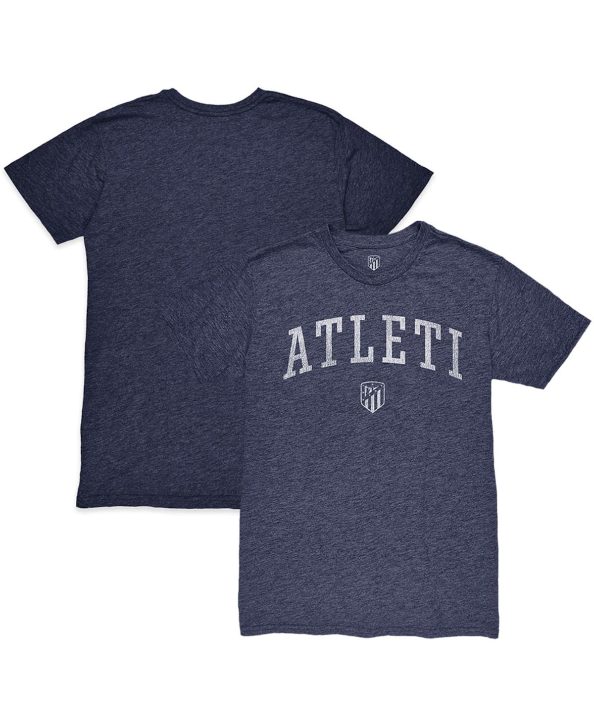 1863fc Men's Heather Navy Atletico De Madrid Wordmark Twisted Tri-blend Slub T-shirt In Blue