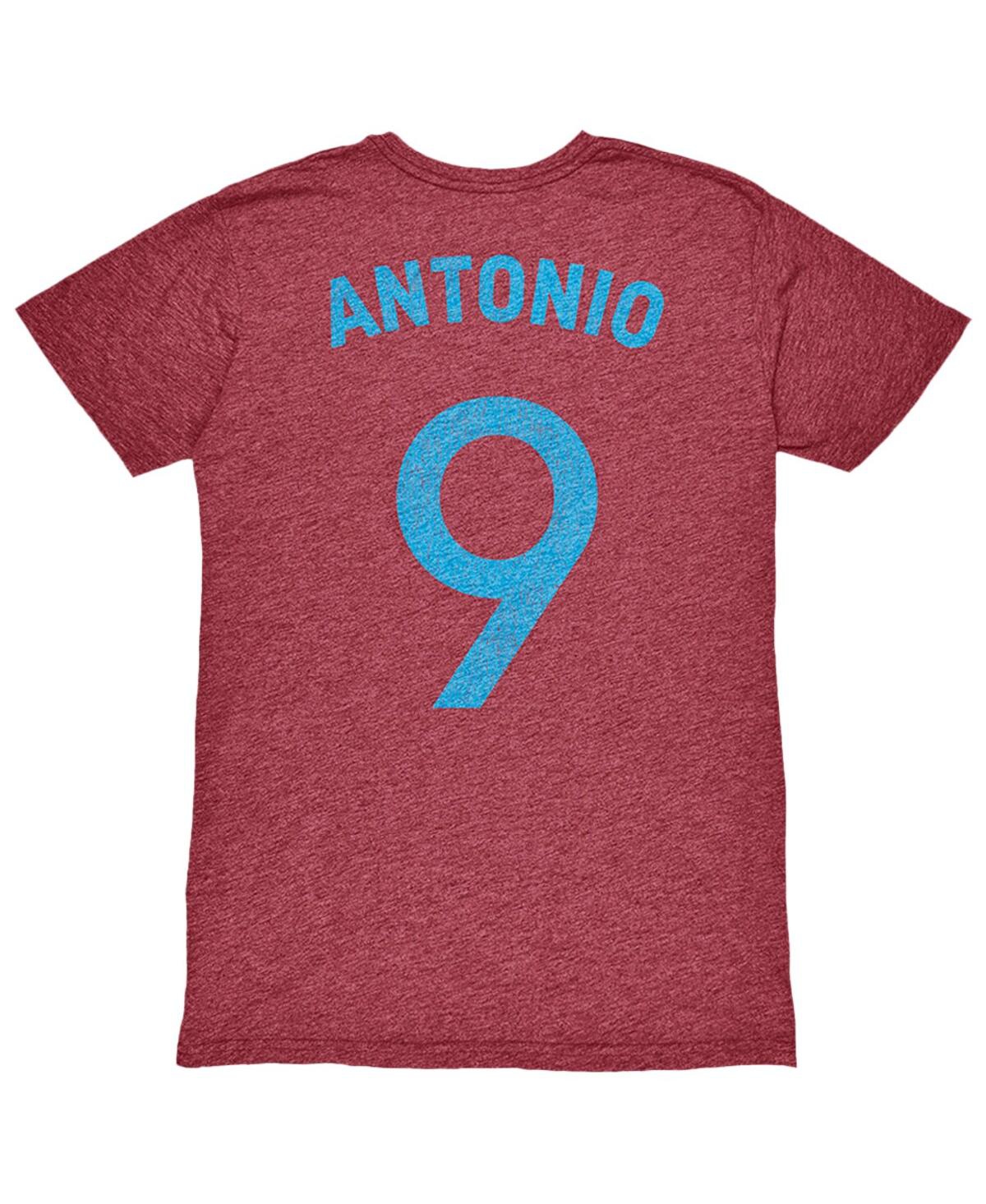 1863fc Men's Michail Antonio Claret West Ham United Player Name Number Twisted Tri-blend Slub T-shirt In Red