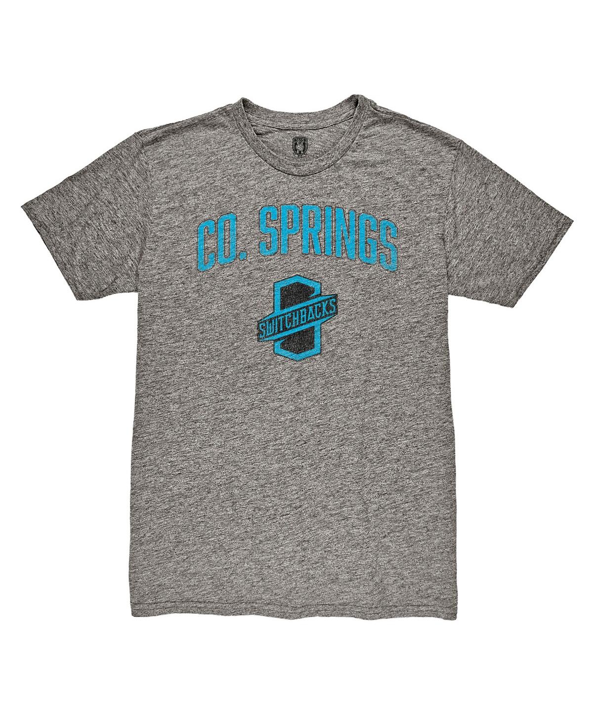 1863fc Men's Gray Colorado Springs Switchbacks Fc Wordmark Tri-blend T-shirt In Gray
