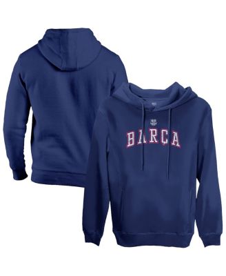 1863FC - Men's Navy Barcelona Athletic Wordmark Fleece Pullover Hoodie