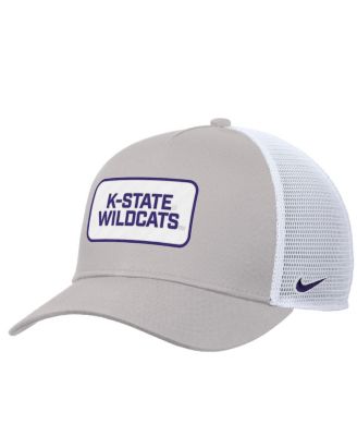 Nike - Men's Pewter Kansas State Wildcats 2025 On-Field Rise Trucker Performance Adjustable Hat