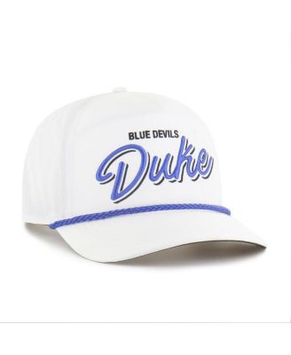 Men's White Duke Blue Devils Fairway Hitch Adjustable Hat