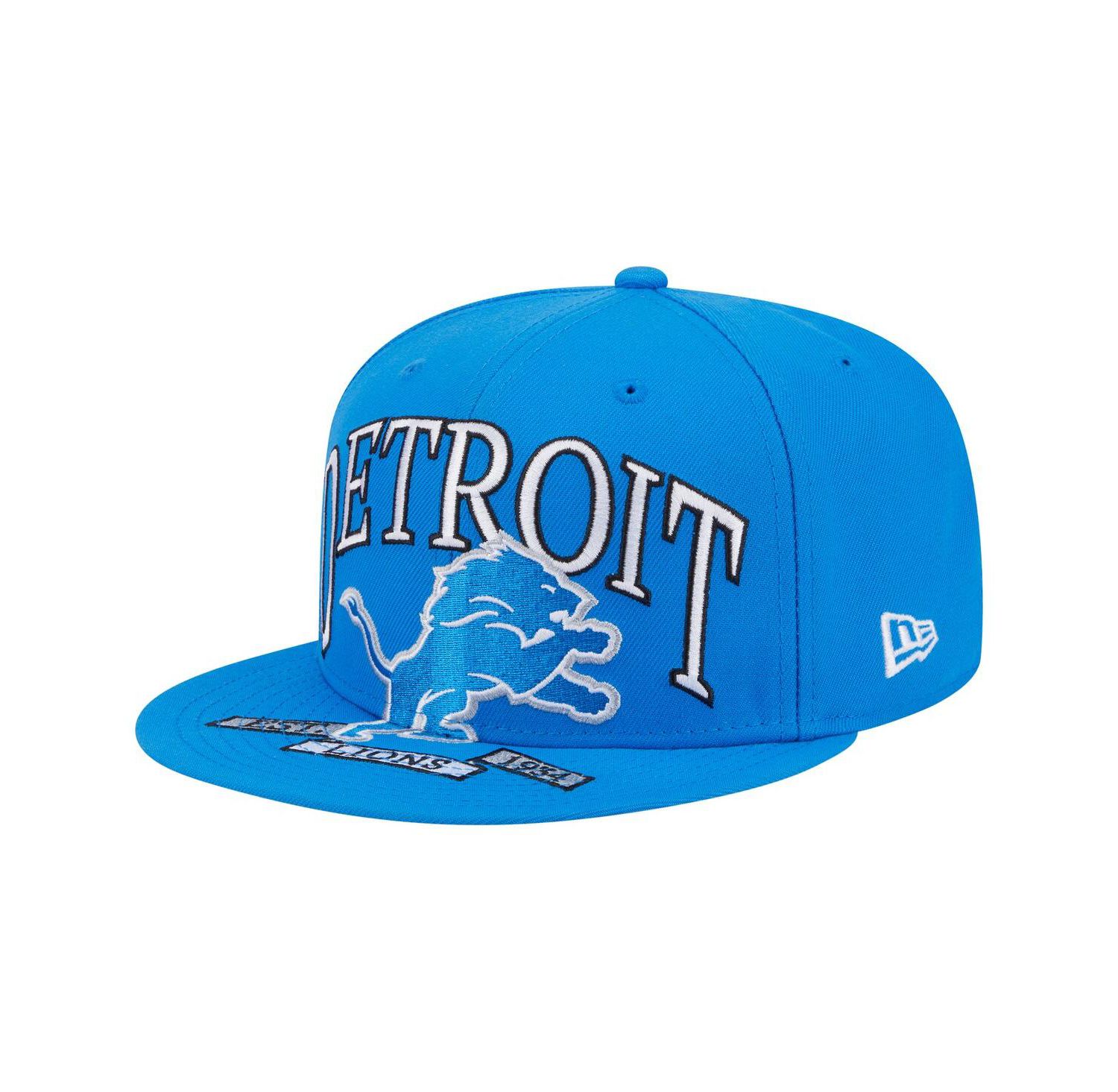 Men's Blue Detroit Lions Oversized 59FIFTY Fitted Hat