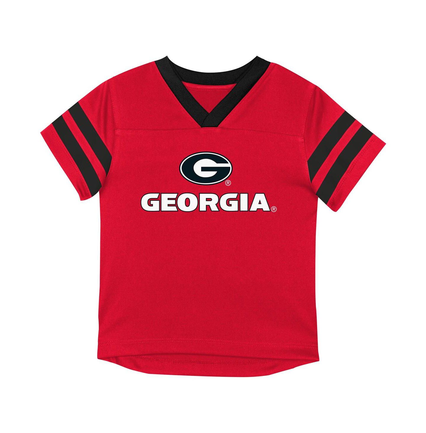 Детский комплект Outerstuff Baby Boys and Girls 2-Piece Red Georgia Bulldogs Team Logo Red Zone Top and Pants Set — фото 2