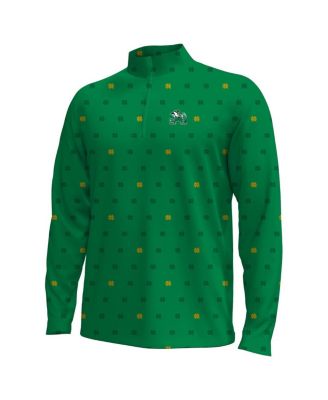 Men's Green Notre Dame Fighting Irish Gameday ArmourFuse Half-Zip Jacket