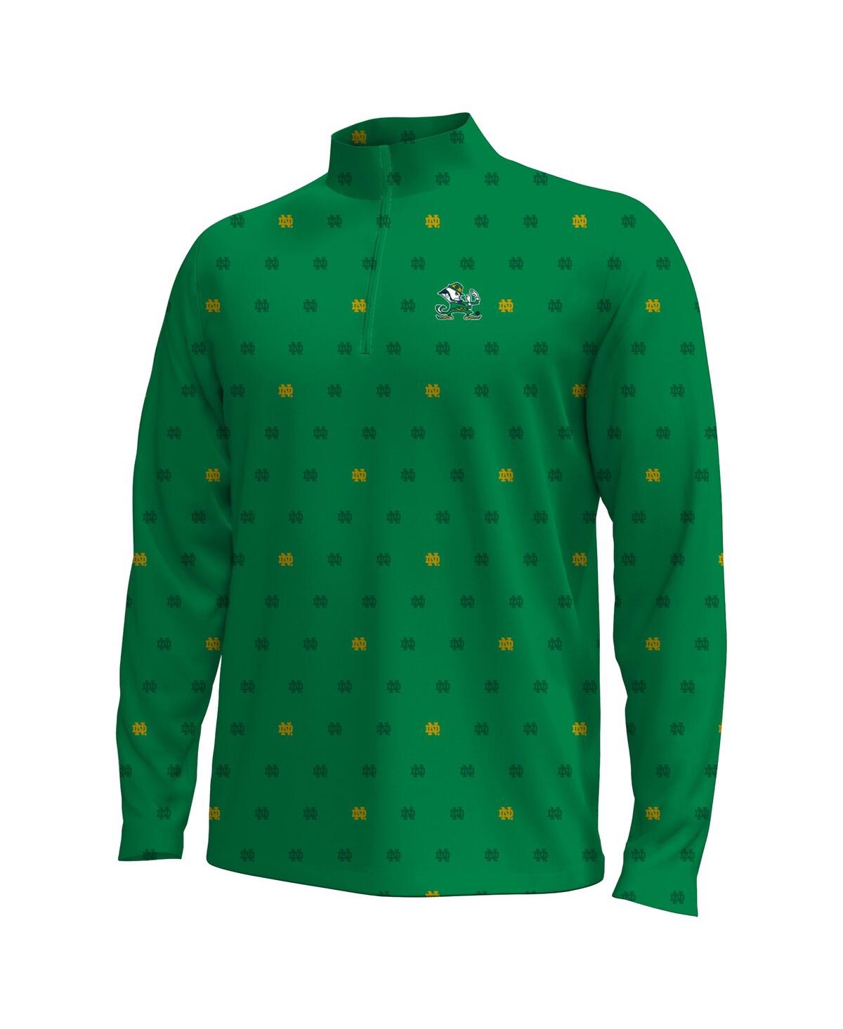 Under Armour Men's Green Notre Dame Fighting Irish Gameday Armourfuse Half-zip Jacket In Multi