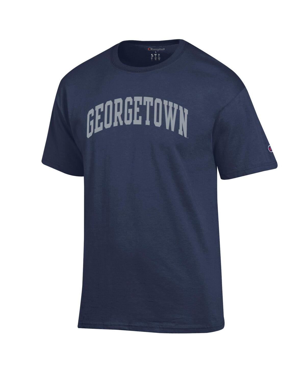 Champion Men's Navy Georgetown Hoyas Basic Arch T-shirt In Blue