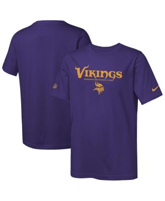 Nike - Big Boys and Girls Purple Minnesota Vikings Sideline Team Issue T-Shirt