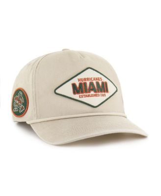 '47 Brand - Men's and Women's ' Cream Miami Hurricanes Outdoorsmen Cairn Hitch Adjustable Hat