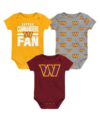 Outerstuff - Newborn Washington Commanders Little Tike 3-Piece Bodysuit Set
