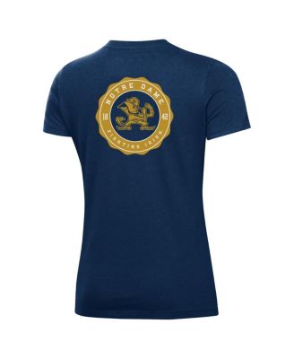 Women's Navy Notre Dame Fighting Irish Essentials 2-Hit Performance T-Shirt