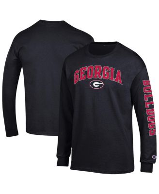 Champion - Men's Black Georgia Bulldogs Arch Over Logo 2-Hit Long Sleeve T-Shirt