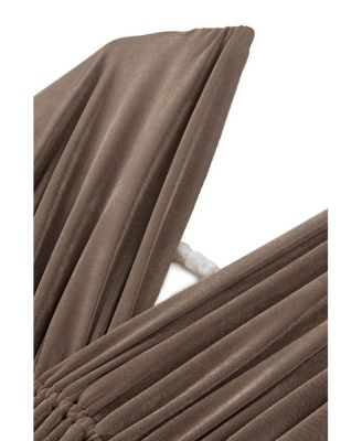 Women's V-Neck Beaded Accessory Blouse