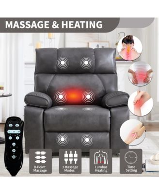Massage Dual Motor Infinite Position Recliners Electric Lift Chair with Cup Holders and Power-Remote