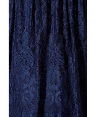 Women's Lace Short Sleeve Midi Dress.