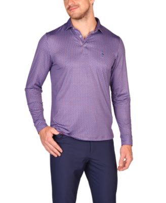 men's Big & Tall Footballs Long Sleeve Performance Polo