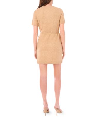 Petite Short Sleeves Sweater Dress