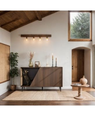 Mid-Century Side Table with Storage