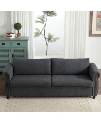 80.7" 2-in-1 Sofa Bed Sleeper with Large Mattress