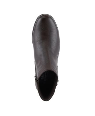 Abruzzo Leather Wedge Boots, Dark Brown, EU 42