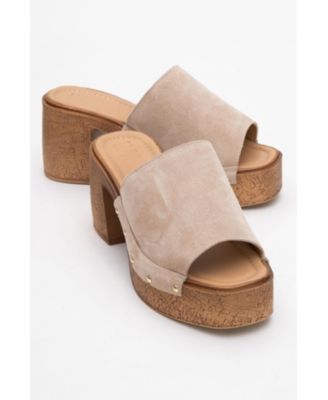 Pull Leather Platform Mules (Women)