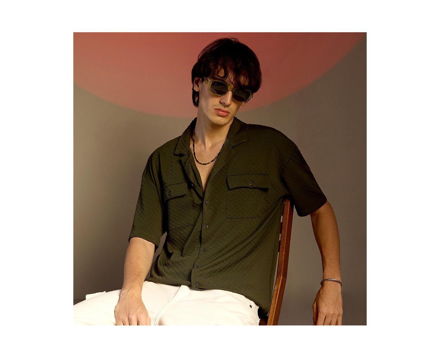 Men's Cubic Utility Oversized Shirt