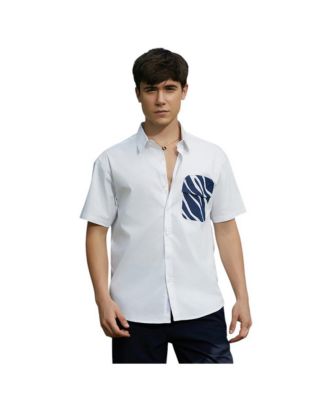 Men's Zebra-Block Shirt