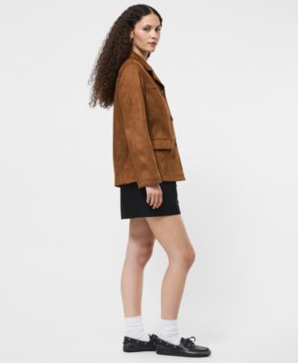 Women's Faux-Suede Long Sleeve Jacket